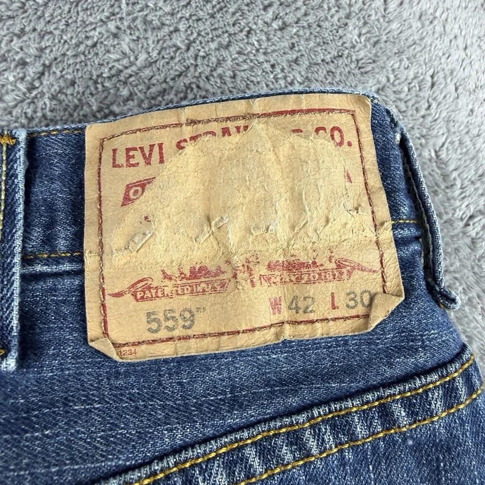 Levis cuffs worn